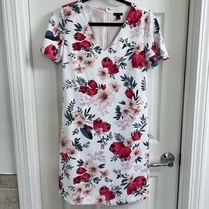 Ann Taylor white floral dress size xs